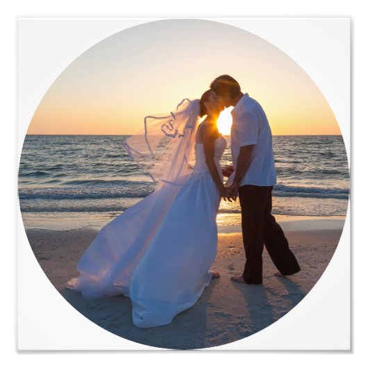 12" Diameter Cirkel Vorm Wedding Foto Afdruk (Voorkant)