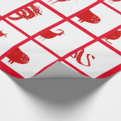 12 Dieren van de Chinese dierentuin Cadeaupapier (Hoek)