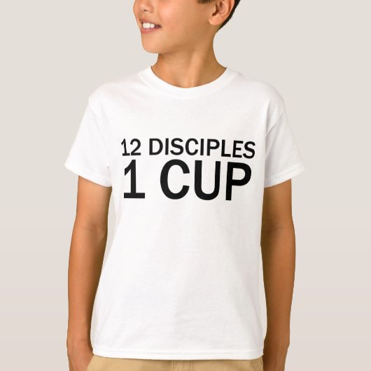 12 DISCIPELEN, 1 BEKER Grappig T-Shirt voor het La (Voorkant)