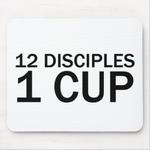 12 DISCIPLEN, 1 KOP Grappig Laatste Avondmaal T-Sh Muismat