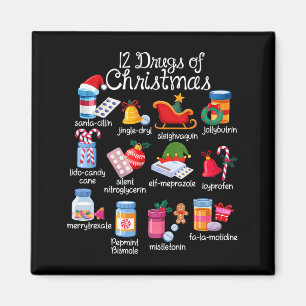 12 Drugs Of Christmas Apothekerstechnicus Pharma Magneet