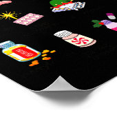 12 Drugs Of Christmas Nurse Pharmacy Technician Ph Poster (Hoek)