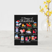 12 Drugs Of Christmas Pharmacist Technician Pharma Kaart (Gele Bloem)