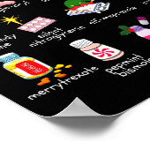 12 Drugs Of Christmas Pharmacist Technician Pharma Poster (Hoek)