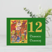 12 Drummers Drumming Cute Animals (Staand voorkant)