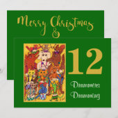 12 Drummers Drumming Cute Animals (Voorkant / Achterkant)