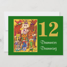 12 Drummers Drumming Cute Animals