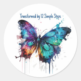 12 eenvoudige stappen ronde sticker