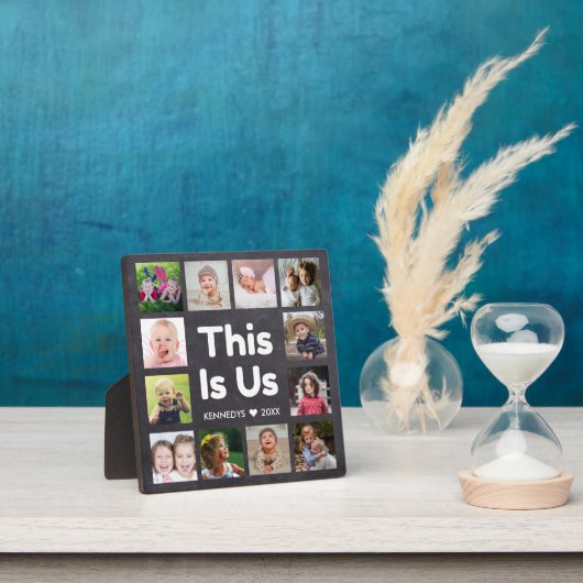 12 Familiefoto's Dit is ons Quote schoolbord Fotoplaat (Insitu)