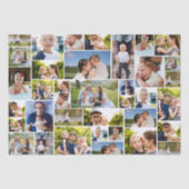 12 Family Photos Repeated in a Collage Tissuepapier (Voorkant)