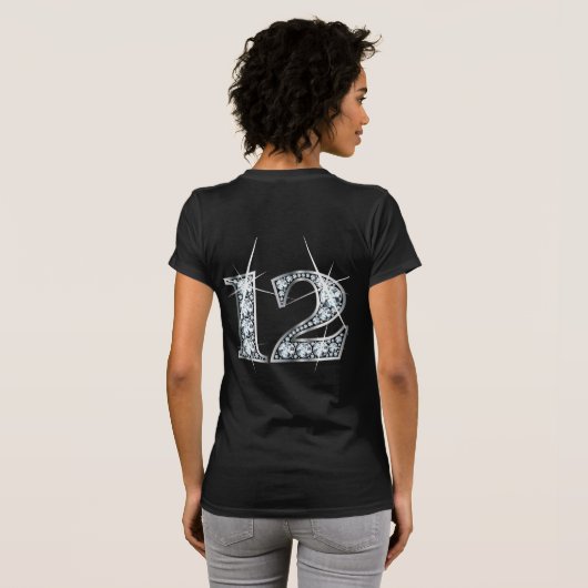 12 Faux-"Diamond Bling" T-shirt (Achterkant volledig)