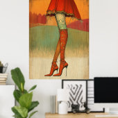 *~* 12 FD2 Herfst Whimsical Girl Herfst Retro Legs Poster (Thuiskantoor)