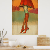 *~* 12 FD2 Herfst Whimsical Girl Herfst Retro Legs Poster (Keuken)