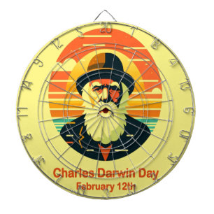 12 feb. - Charles Darwin Day Dartbord