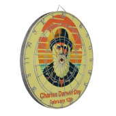 12 feb. - Charles Darwin Day Dartbord (Voorkant Links)