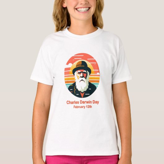 12 feb. Charles Darwin Day T-shirt (Voorkant)