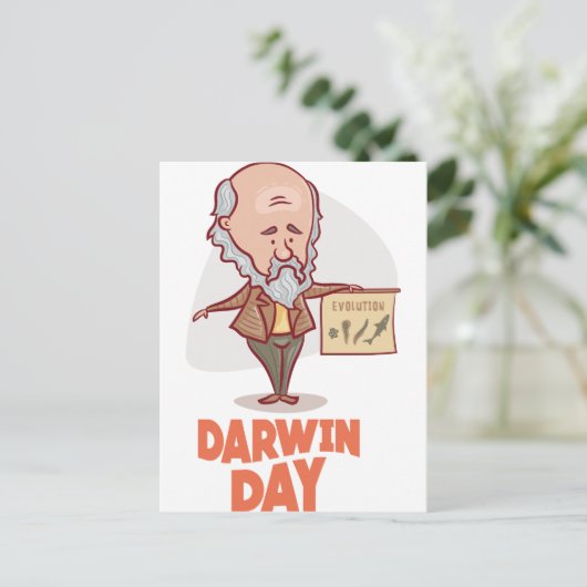 12 februari - Darwin Day - dag van waardering Briefkaart (Staand voorkant)