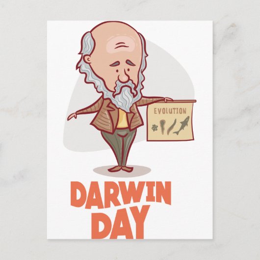 12 februari - Darwin Day - dag van waardering Briefkaart (Voorkant)