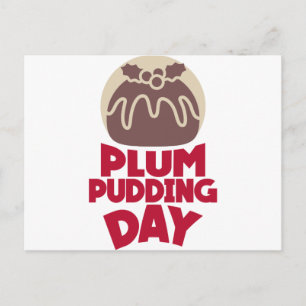 12 februari - Plum Pudding Day Briefkaart