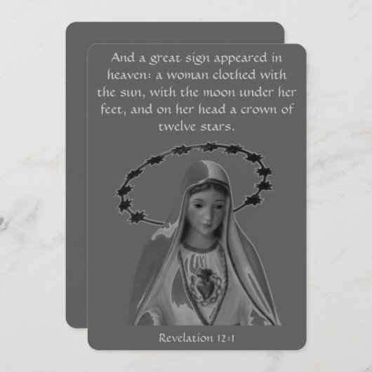 12 Feest van de veronderstelling van Mary Kaart (Voorkant / Achterkant)