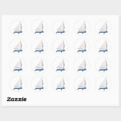 12 Foot Sailing Dinghy Ronde Sticker (Vel)