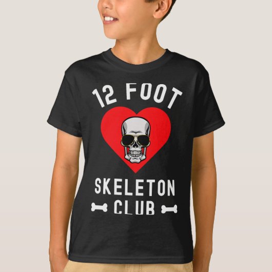 12 Foot Skeleton Club Giant Skelly Gles Valentine' T-shirt (Voorkant)