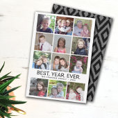 12 Foto - Beste jaar ooit zwart wit Feestdagenkaart