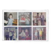 12 Foto Collage - 6 foto's per zijde - wit Kussensloop (Achterkant-Links)