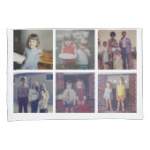 12 Foto Collage - 6 foto's per zijde - wit Kussensloop (Voorkant-Rechts)