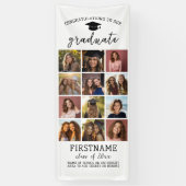 12 foto collage afstuderen modern minimalistisch w spandoek (Verticaal)