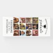 12 foto collage afstuderen modern minimalistisch w spandoek (Horizontaal)