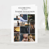 12 Foto Collage Begrafenis Kaart (Voorkant)