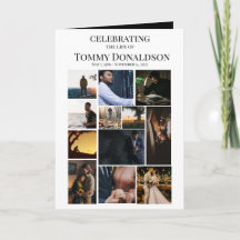 12 Foto Collage Begrafenis Kaart