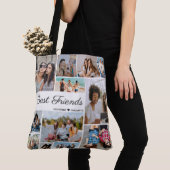 12 Foto Collage Best Friends Forever Large Tote Bag (Dichtbij)
