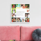 12 Foto Collage Beste Grootouders Definitie Canvas Afdruk (Insitu (Woonkamer))