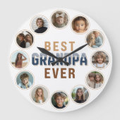 12 Foto Collage Beste Opa Ooit Grote Klok (Voorkant)