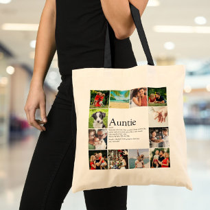 12 Foto Collage Beste Tante, Tante Definitie Tote Bag