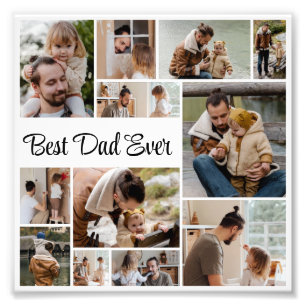 12 Foto Collage Beste vader ooit Foto Uitbreiding Afdruk