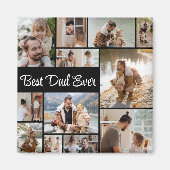 12 Foto Collage Beste vader ooit Magneet (Voorkant)