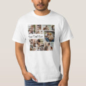 12 Foto Collage Beste vader ooit Mannen Waarde T-shirt (Voorkant)