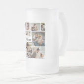 12 Foto Collage Beste vader ooit Matglas Bierpul (Voorkant rechts)