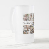 12 Foto Collage Beste vader ooit Matglas Bierpul (Voorkant links)