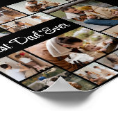 12 Foto Collage Beste vader ooit Poster (Hoek)