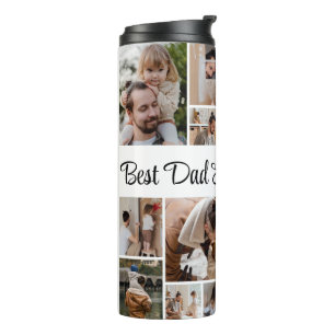 12 Foto Collage Beste vader ooit Thermosbeker