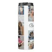 12 Foto Collage Beste Vrienden Voor Altijd Thermosbeker (Achterkant)