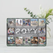 12 Foto Collage & Bijschriften Wat een Jaar Grenen Feestdagenkaart (Staand voorkant)