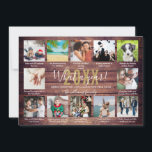 12 foto-collage bijschriften Wat een jaar Rustiek  Feestdagenkaart<br><div class="desc">Personaliseer met je 12 favoriete foto's,  bijschriften en namen om een onvergetelijke,  leuke kerstkaart te maken. Ontworpen door Thisisnotme©</div>