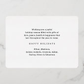 12 Foto Collage & Captions White, wat een jaar! Folie Feestdagenkaart (Achterkant)