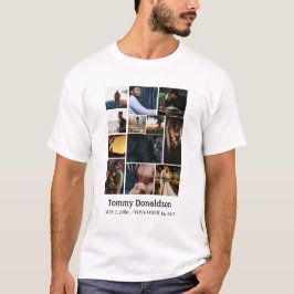 12 Foto Collage Celebrating Life Funeral TShirt