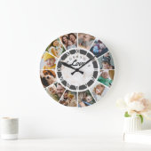 12 Foto Collage Custom Family Love Grote Klok (Huis)